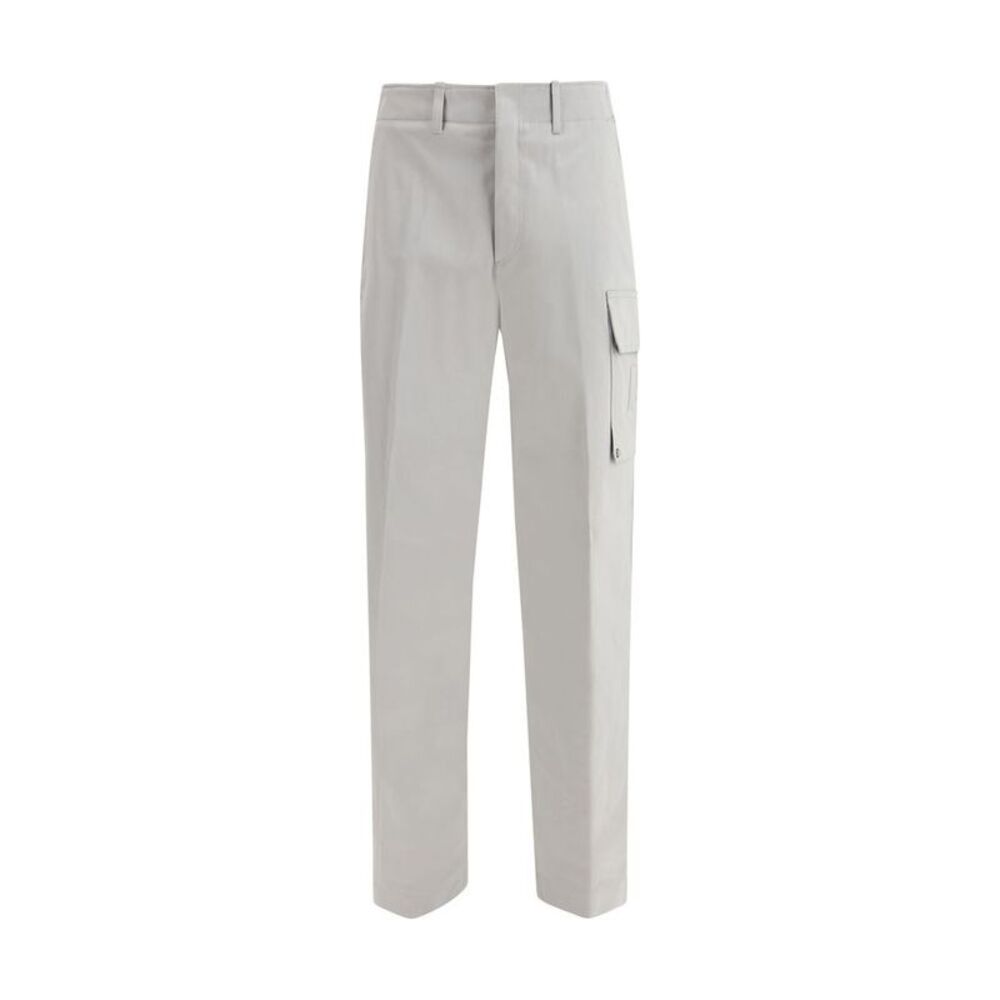 Fendi Silver Cotton Cargo Men's Pants